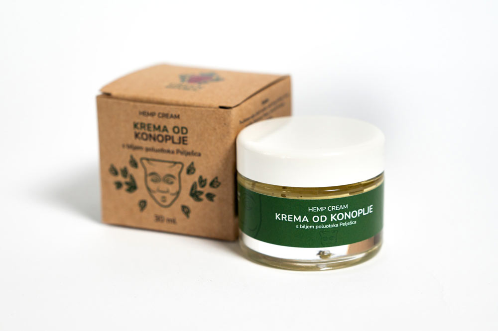 Hemp cream with herbs